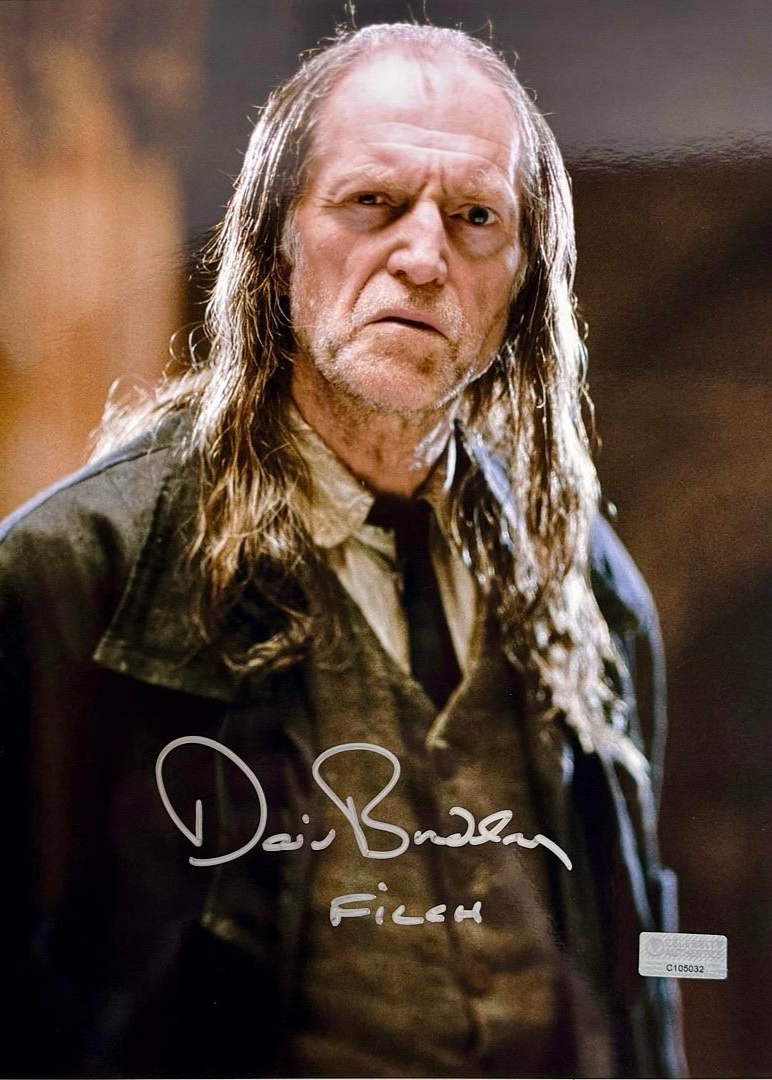 David Bradley Signed 8x10 Photo (Harry Potter) - Celebrity Authentics